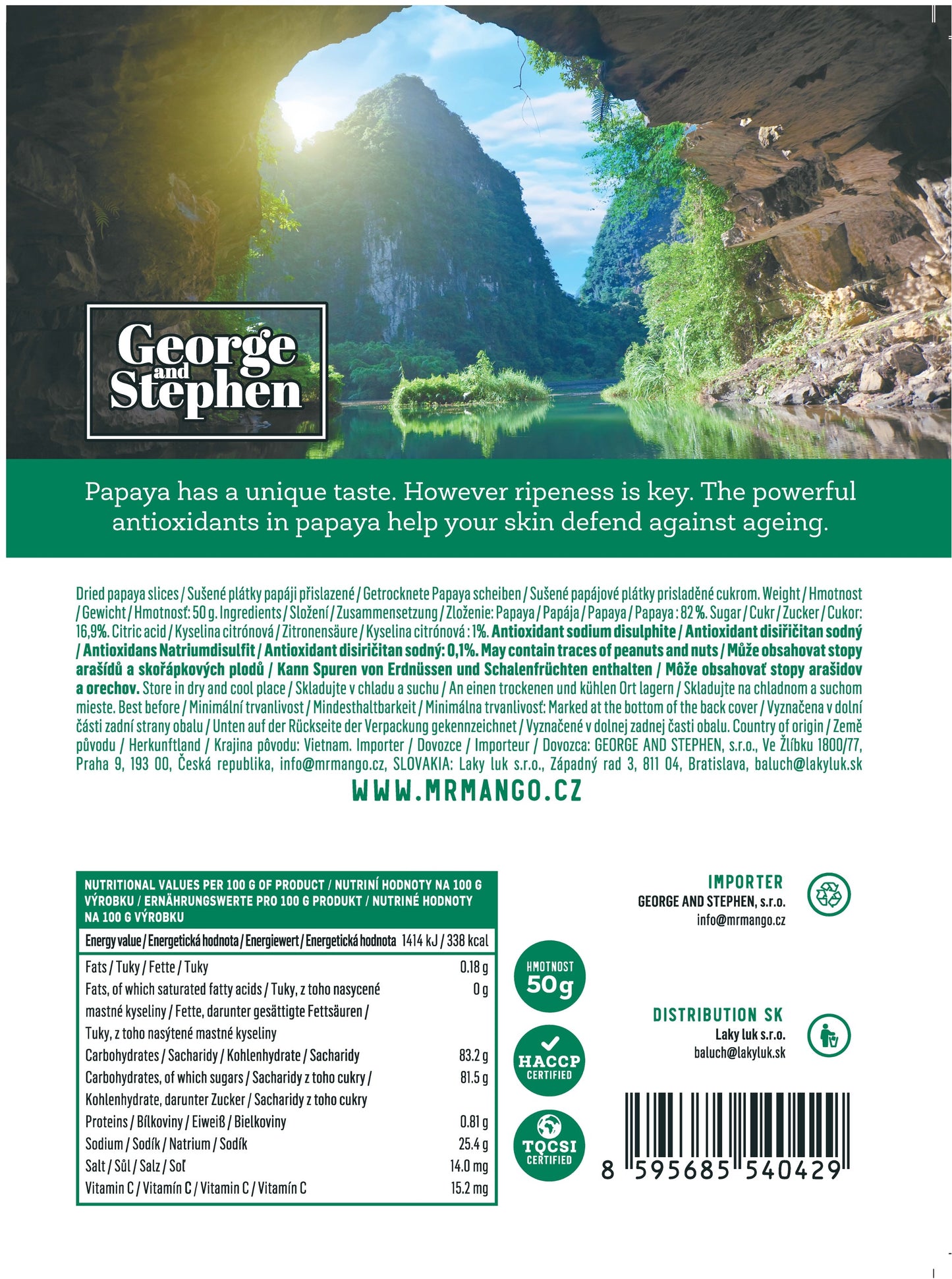 MR. PAPAYA | Sušená papaya 50 g