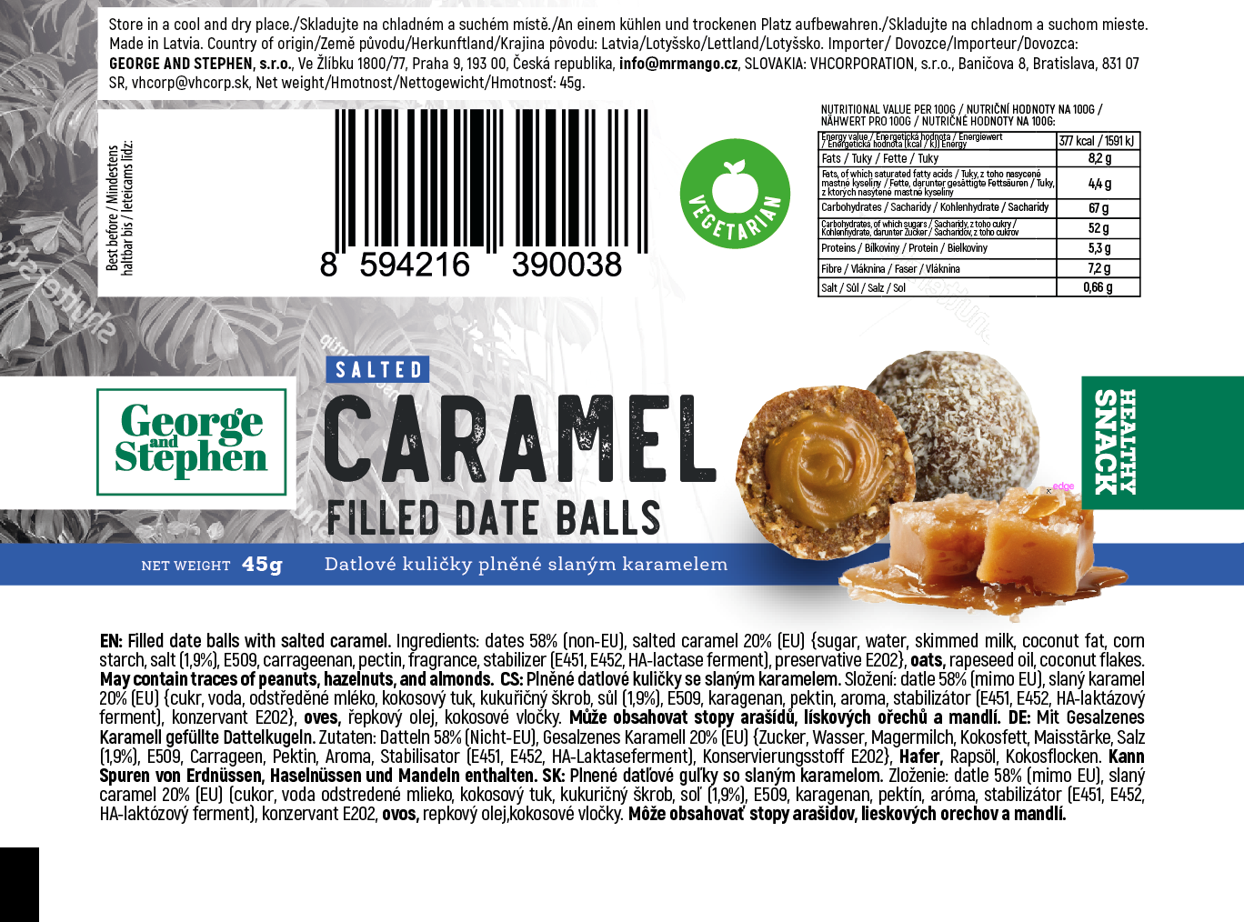 Datlové kuličky - slaný karamel